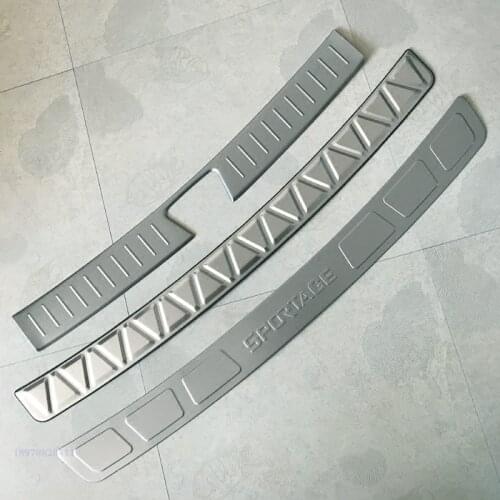 FOR KIA SPORTAGE 2007-2013 Stainless steel Rear Bumper Protector Sill Trunk Rear guard Tread Plate
