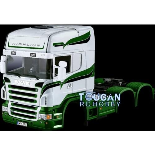 Hercules RC Scania 1/14 3Axle Highline Truck DIY Painted Cabin Tractor Car Shell THZH0464-SMT5