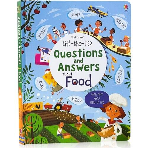 Usborne Questions and Answers about Food In English Educational 3D Picture Books Baby Kids Learning Reading Book Children Learn
