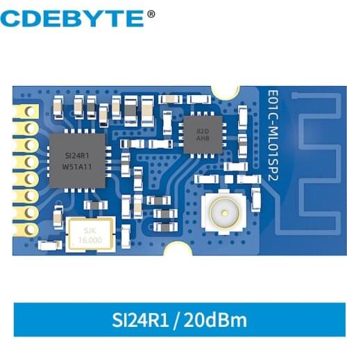 PA Si24R1 2.4GHz rf Module Transceiver Wireless CDEBYTE E01C-ML01SP2 SMD SPI Wireless Transmitter and Receiver nRF24L01P