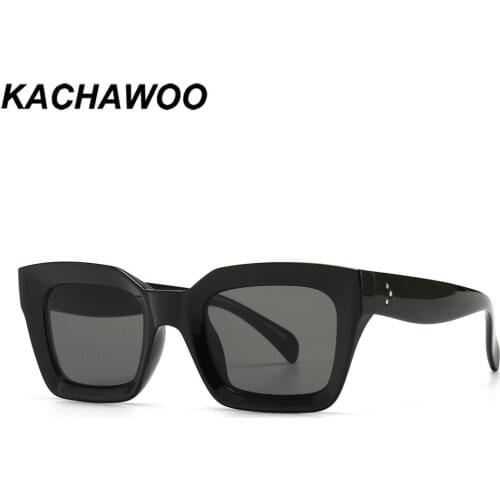 Kachawoo square sunglasses women brown black sun glasses for men rivet style Autumn decoration unisex shades birthday presents