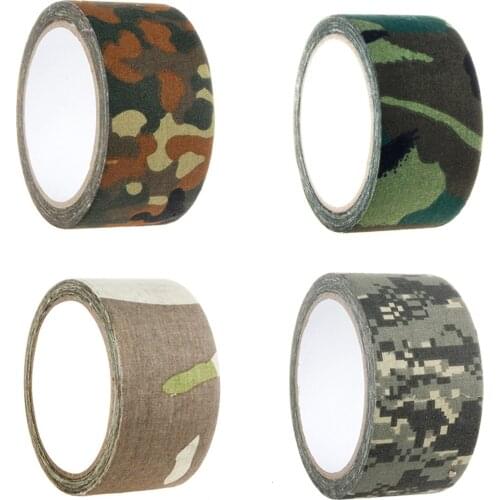 Tactical Camo Tape 4 Color Self-Adhesive Camouflage Tape Outdoor Hunting Shooting Stealth Tape Rifle Gun Stretch Wrap Cover