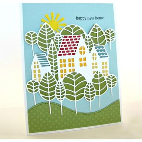 House Tree Metal Cutting Dies Stencils For Card Making Decorative Embossing Suit Paper Cards Stamp DIY