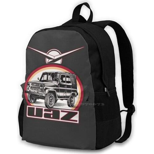 Uaz469 - Logo Women Men Teens Laptop Travel School Bags Off Road Uaz Car Geek Funny 4X4 Truck Russian Russia Soviet Soviet