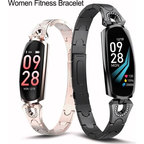 Smart Watch Lady Bracelet Sports Fitness Tracker IIP67 Heart Rate Monitoring Smartband For Android IOS Smart BandPKH1H2H8