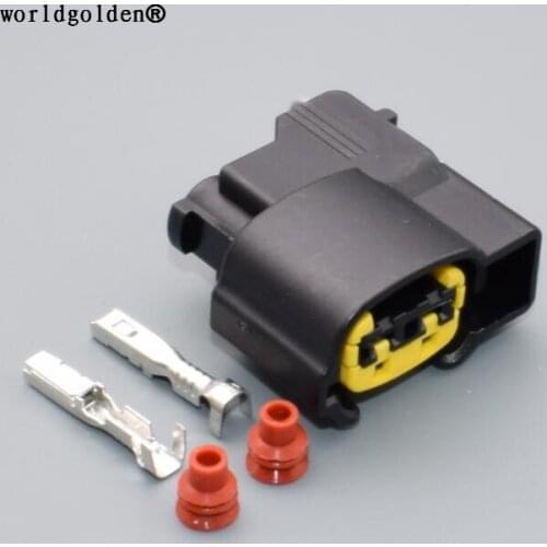 Worldgolden 2 Pin Auto Ignition Coil Plug Horn Socket 49093-0211 Female Connector For HYUNDAI KIA