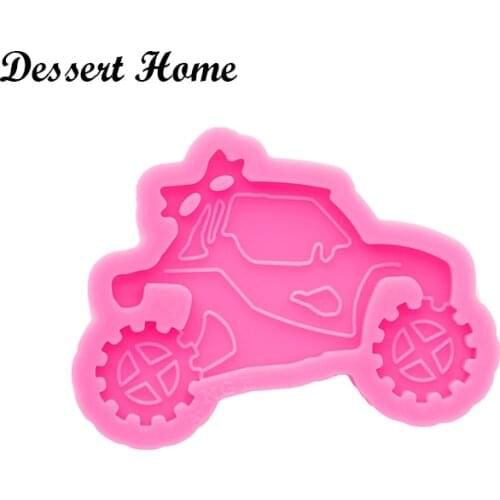 DY0685 Bright MONSTER TRUCK Resin Keychain , Silicone Molds, DIY Epoxy Jewellery Making, Sculpture Molding Casting Products