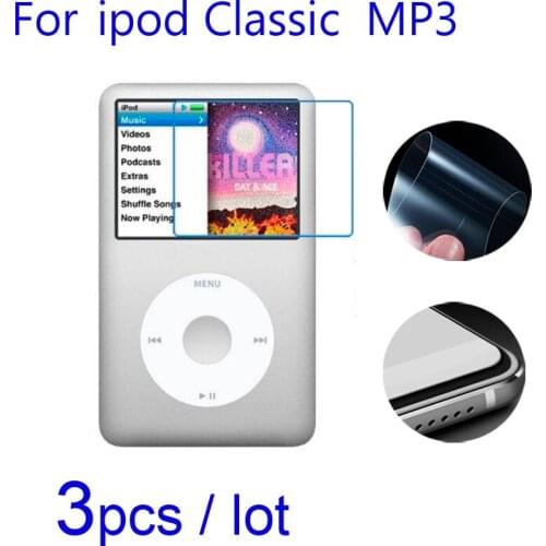 For Apple iPod Classic MP3 Front or Back Guard Films,3pcs Soft Screen Protectors Clear/Matte/Nano Anti-Explosion Pretective Film