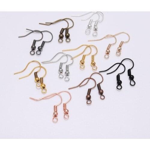 100Pcs/Lot 20x17mm Gold Color Iron Bead Charms Earring Wires Earrings Hooks for DIY Jewelry Making Findings Accessories