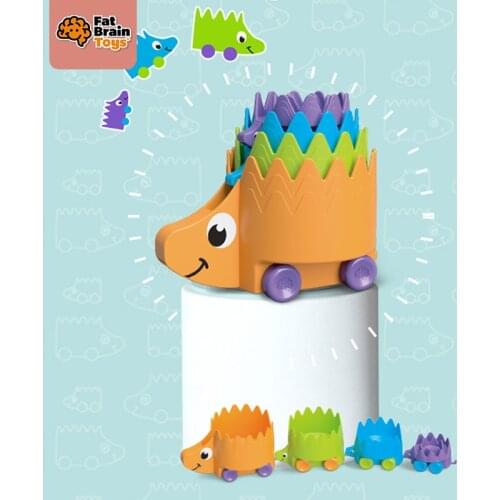 Fat Brain Hiding Hedgehogs Stacking Baby Toddler Toys Connect Rolling Educational Toys Set For Children 0 12 13 18 24 Months