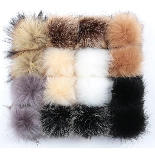 1Set 8/10/12Cm Pompom Fluffy Plush Cloth Craft DIY Soft Pon Pom Pon Wholesale Cap Accessories Faux Fox Fur BallsHome Decors