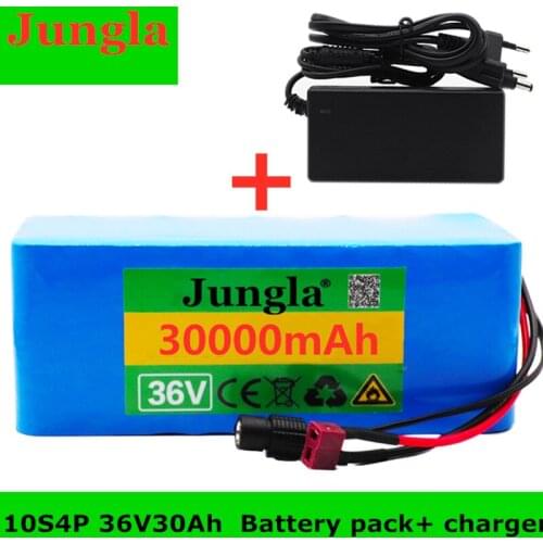 2020 Original 36V battery 10S4P 30Ah battery pack 500W high power battery 36V 30000mAh Ebike electric bicycle BMS+42v charger