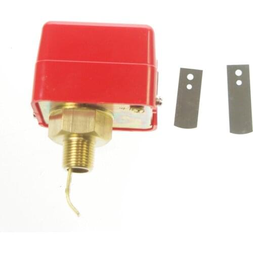 220V 3A 1/2" BSPP SPDT Water/Paddle Flow Switch Thread Connection Contacts Red