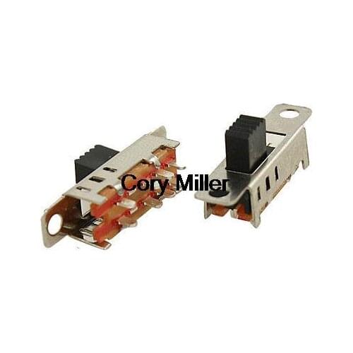 8 Pin PCB 3 Position On/On/On DP3T 2P3T Panel Mini Slide Switch SS23E04-G6