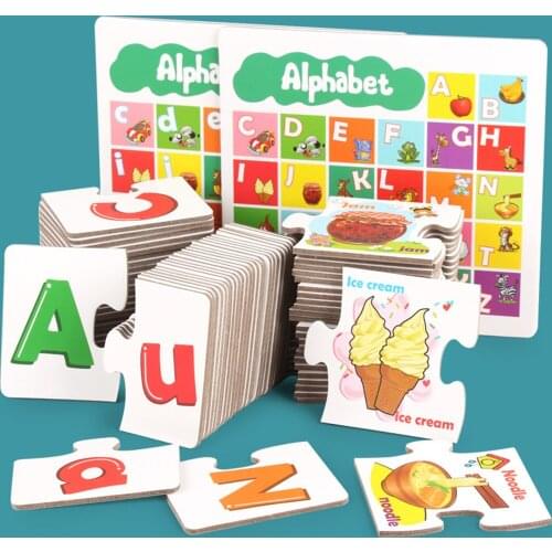 Illustrations ABC Alphabet Flash Cards Spelling Cognitive Skills Practice Uppercase Lowercase ABC Letters Preschool Toy