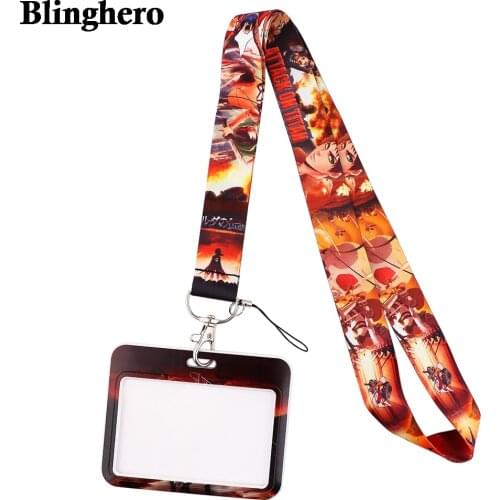 CB672 Anime Lanyards ID Badge Holder Keychain ID Card Passport Gym Mobile Badge Holder Lanyard Key Holder