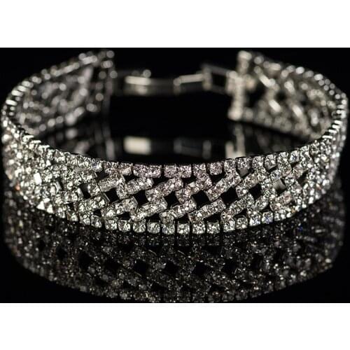 Brand Design Fashion Wedding Crystal Bracelet jewelry Beads Rhinestone bracelets women Accessories Wholesale 2016 B046