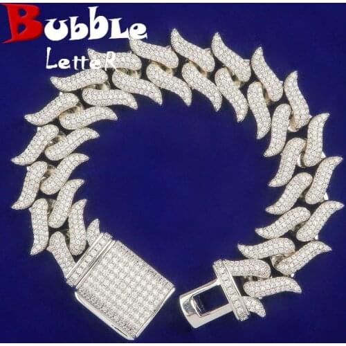 Bubble letter Mens Bracelets
