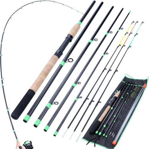 Sougayilang 3m Feeder L M H Power Spinning Fishing Rod 6 Section Carbon Fiber Portable Travel Rod Handle Rod Carp Fishing Tackle