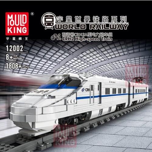 MOULD KING MOC Building Blocks Stacking Bricks World Railway The CRH2 High-Speed Train Remote Control Train Kids Toys Boy Gifts