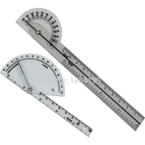 2pcs/set finger goniometer 180 degree finger ruler angle meter Medical Goniometer plastic protractor