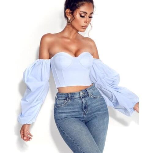 JNQHWH Light Blue Blouses
