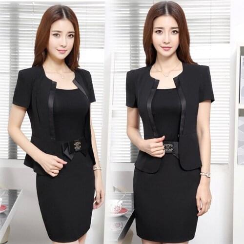Collar Business Suit Ol Womens Clothing Fashion 2019 Spring New Slim-Fit Figure Flattering Suit Suit Skirt Summer Overalls