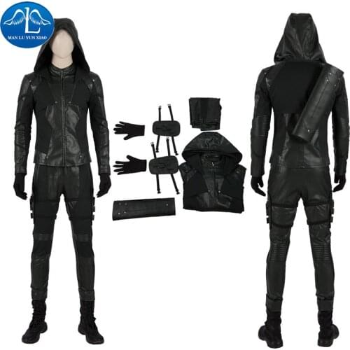Green Arrow Cosplay Costume Oliver Queen Suit DC Fantasy Adult Superhero Jacket Clothing TV Halloween Outfit for Man Custom Made