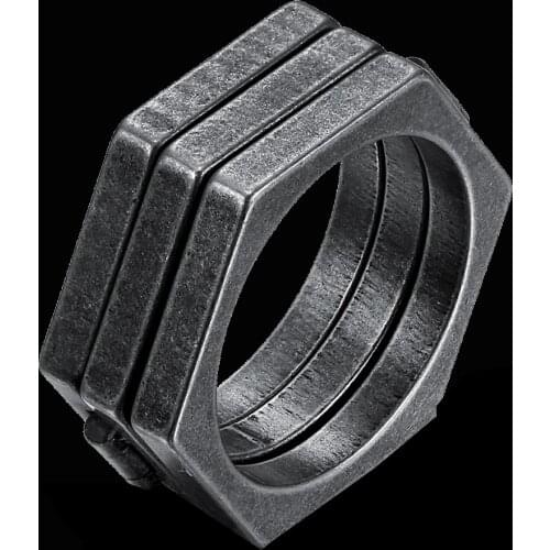 Cool Biker Jewelry Antique Design Three Finger Rings Male Men Fashion Gifts Size 7-13