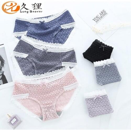 Lace Panties Womens Sexy Lace Cutout Panties Transparent Womens Underwear Cotton Shorts