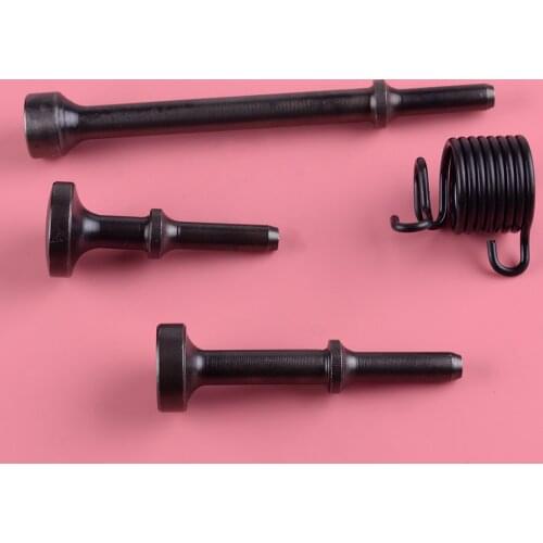 LETAOSK 4pcs Smoothing Pneumatic Hammer Bits Air Chisel Bits Impact Rivet Long Flat Oval Head Set With Spring Replacement