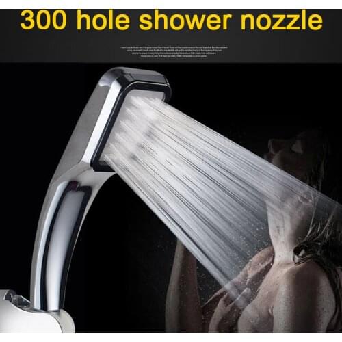300 Holes High Pressure Shower Head Rainfall Shower Head Water Saving Filter Spray Nozzle High Pressure Water Saving