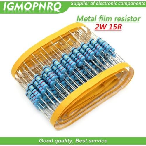 20pcs 15 ohm 2W 15R Metal film resistor 2W resistance IGMOPNRQ
