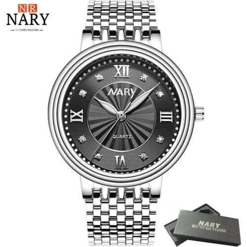 NARY Top Brand Watch Ladies Quartz Watches Simple Dial Women Men WATCH Fashion Lovers' Leisure Wristwatches Relogio Feminino