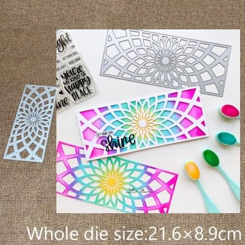 New Design Craft Metal stencil mold Cutting Dies LIGHT BURST SLIMLINE FRAME scrapbook die cuts Album Paper Card Craft Embossing