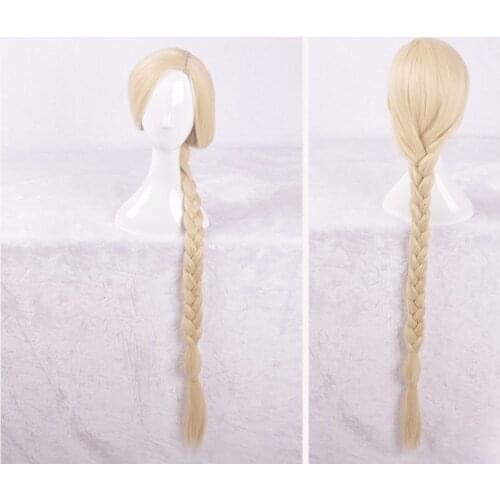 Rapunzel Princess Straight Blond Girl Super Long Cosplay Wig Rapunzel Princess Synthetic Hair Anime Wig + Wig Cap