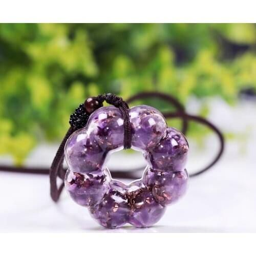 Orgonite Pendant With Amethysts Flower Of Life Orgone Necklace Healing Energies Energy Creativity And Harmony