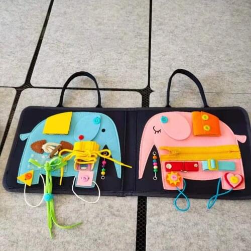 Portable Travel Busy Board Zipper Motor Skills Special Needs Montessori Toys