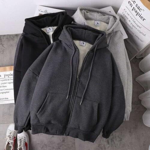 Autumn winter new thicken plus size fleece lambs wool zaraing-style za 2020 women sheining vadiming female hoodie sweatshirt