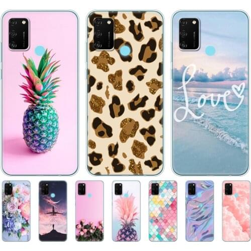 Silicon Case For HONOR 9A Case 6.3" Soft TPU Back Phone Cover On Huawei Honor 9A 9 A MOA-LX9N Painting Bag Full Protective Coque