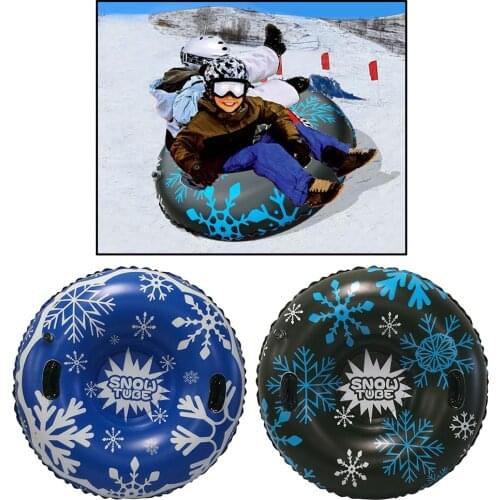 Heavy Duty Handle Inflatable Ski Ring Snow Tube Inflatable Sledding Tube Floating Raft Winter Fun Toy Sled Skiing Equipments