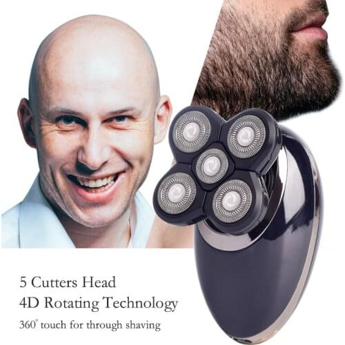 USB 3In1 Professional Electric Shaver Rechargeable Washable Mens Five Floating Heads Razors Hair Clipper Nose Ear Hair Trimmer