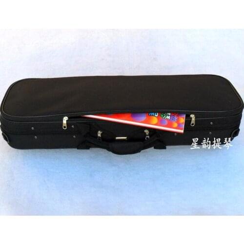 High-grade light black Oxford cloth fiddle box package humidity table lock double strap section 1/4 2/4 3/4 4/4