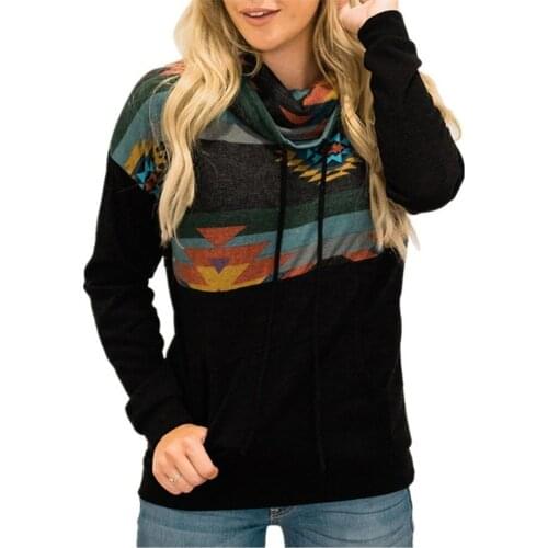 Autumn and Winter Womens Clothing Sun Totem Printing Folk-custom Boss Hoodie