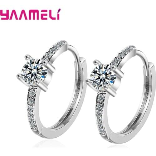 Women Gold Fashion 925 Sterling Silver Square Zircon Crystal Rings Paved AAA CZ Stone Wedding