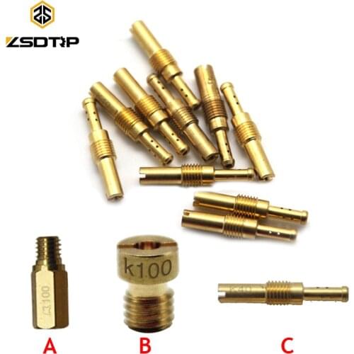 ZSDTRP Motorcycle Carburetor Main Jet Kit Set Slow/Pilot Jet Main Injectors Nozzle can be used PWK PE OKO Keihin KOSO Carbs