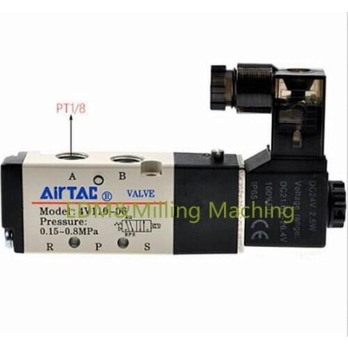 1PCS High Quality Pneumatic 5 Way 2 Position 1/8" AIRTAC Solenoid Valve 4V110-06 DC24V DURABLE New