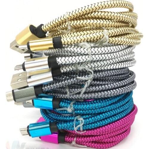 100pcs/lot 1M 3FT Aluminum Alloy Fabric braided Usb 3.1 Type C Fast charging Usb data cable For Samsung galaxy s8 Huawei P9