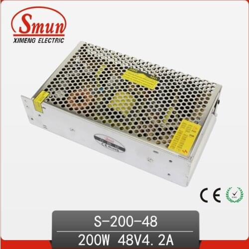 200W Power Supply 48V 4.2A Switching Power Supply 200W AC/DC Power Supply Unit AC-DC Converter S-200-48