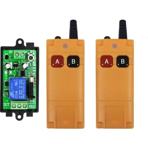 2000m DC 12V 24V 1CH Wireless rf Remote Control Switch Relay Output Radio receiver & 315/433 MHz Remote controller garage door